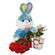 red roses with plush toy and chocolates. Mogilev